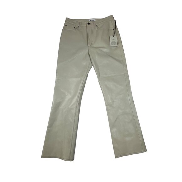 Agolde Women's Recycled Leather Relaxed Boot Pant in powder Sz 27 - NWT - Picture 5 of 14